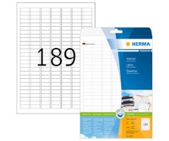 Kleebisetiketid Herma Premium - 25.4x10mm, 25 lehte